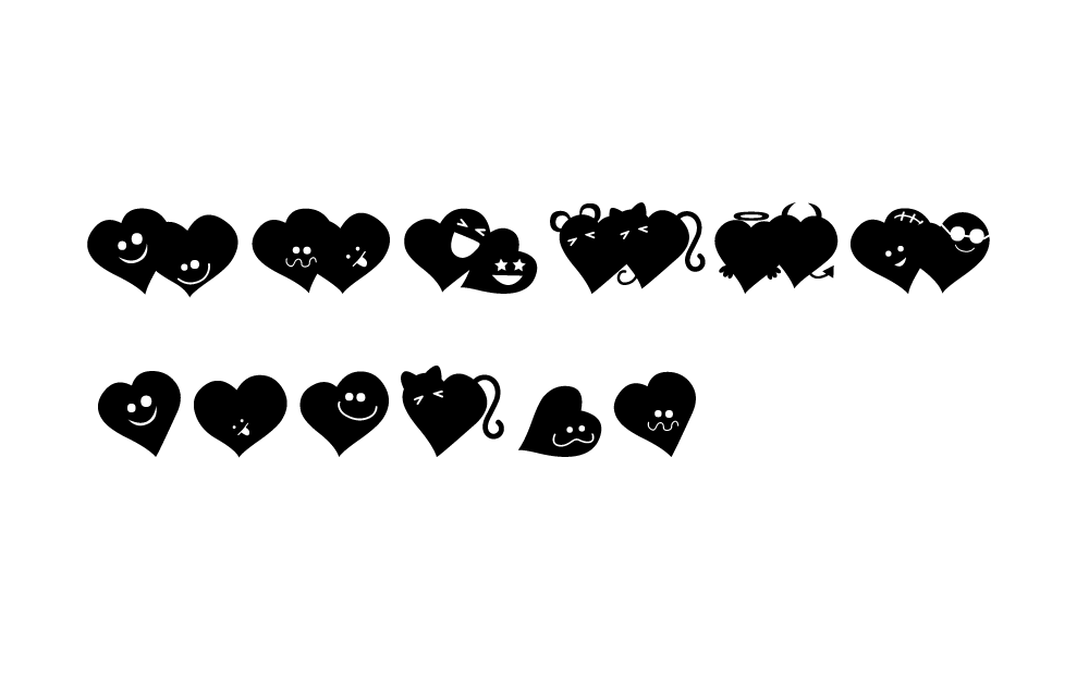 Dingbat "Fluffy Heart Ding"
