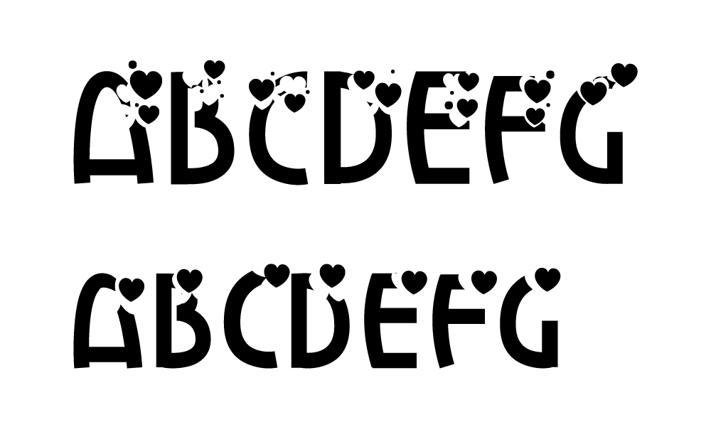 Font "Heart Explosion"