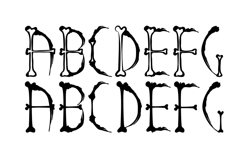 Font "Ink and bones"